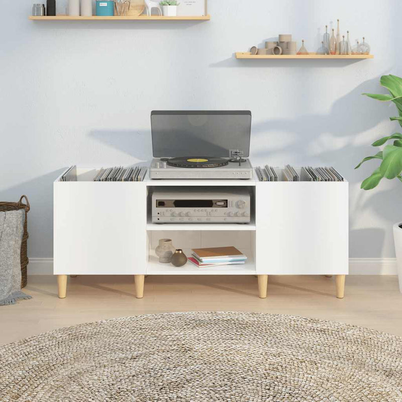 Platenkast Bewerkt Hout
