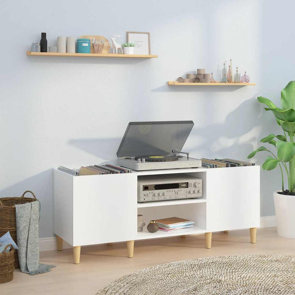 Platenkast Bewerkt Hout