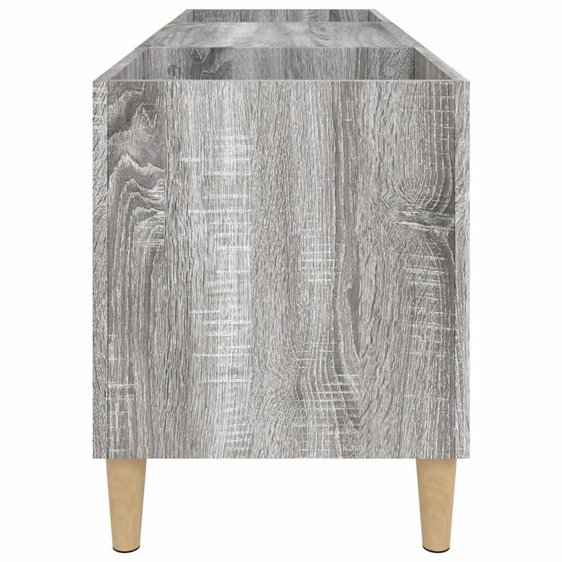 Platenkast Bewerkt Hout Eikenkleurig