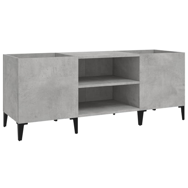 Platenkast 121X38X48 Cm Bewerkt Hout Betongrijs