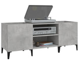 Platenkast 121X38X48 Cm Bewerkt Hout Betongrijs
