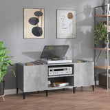 Platenkast 121X38X48 Cm Bewerkt Hout Betongrijs