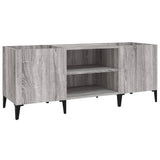Platenkast 121X38X48 Cm Bewerkt Hout Grijs Sonoma Eikenkleurig