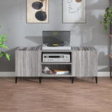 Platenkast 121X38X48 Cm Bewerkt Hout Grijs Sonoma Eikenkleurig