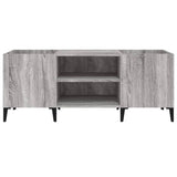 Platenkast 121X38X48 Cm Bewerkt Hout Grijs Sonoma Eikenkleurig