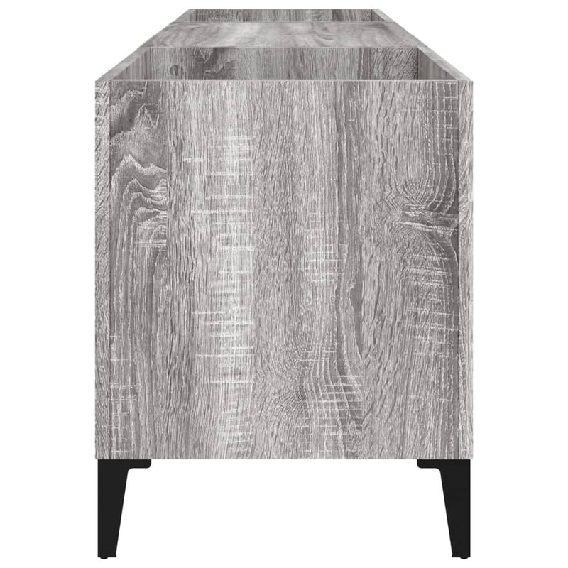 Platenkast 121X38X48 Cm Bewerkt Hout Grijs Sonoma Eikenkleurig
