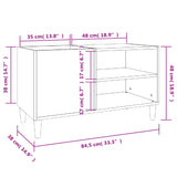 Platenkast 84,5X38X48 Cm Bewerkt Hout