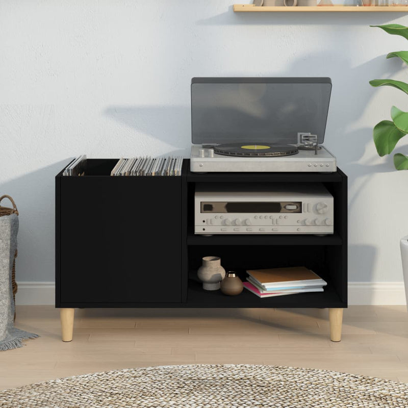 Platenkast 84,5X38X48 Cm Bewerkt Hout