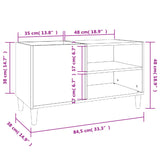Platenkast 84,5X38X48 Cm Bewerkt Hout