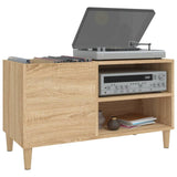 Platenkast 84,5X38X48 Cm Bewerkt Hout Kleurig
