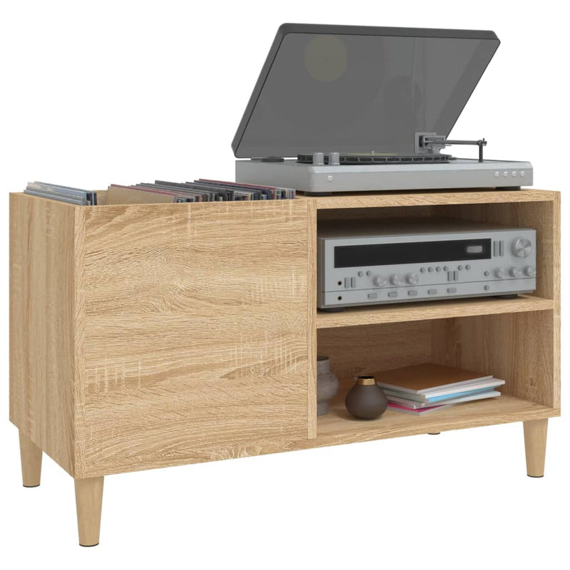 Platenkast 84,5X38X48 Cm Bewerkt Hout Kleurig