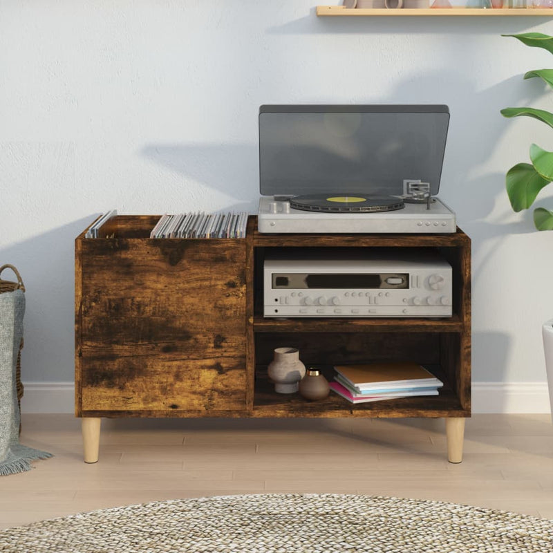 Platenkast 84,5X38X48 Cm Bewerkt Hout Kleurig