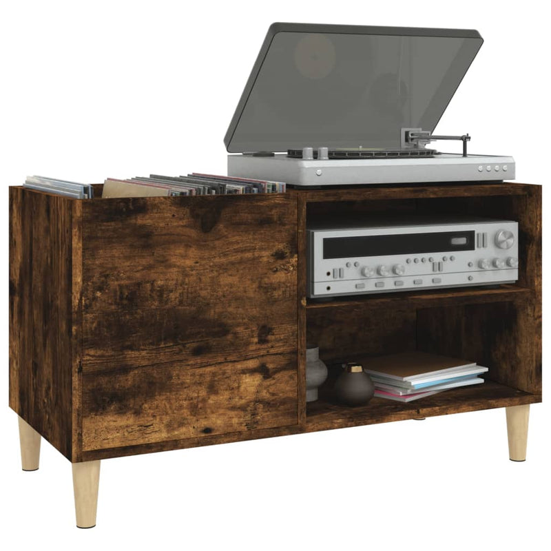 Platenkast 84,5X38X48 Cm Bewerkt Hout Kleurig