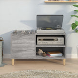 Platenkast 84,5X38X48 Cm Bewerkt Hout Eikenkleurig