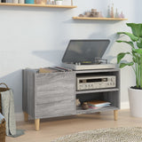 Platenkast 84,5X38X48 Cm Bewerkt Hout Eikenkleurig