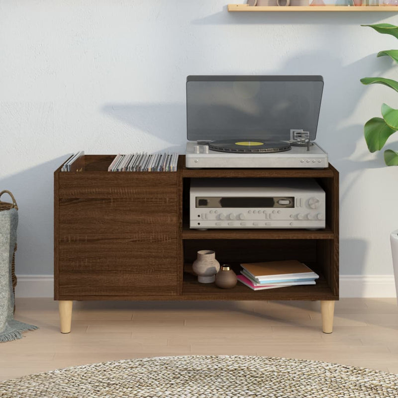 Platenkast 84,5X38X48 Cm Bewerkt Hout