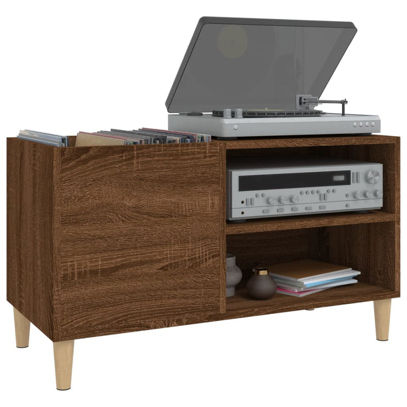 Platenkast 84,5X38X48 Cm Bewerkt Hout