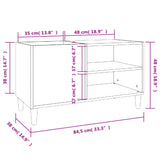 Platenkast 84,5X38X48 Cm Bewerkt Hout