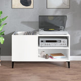 Platenkast 84,5X38X48 Cm Bewerkt Hout Wit