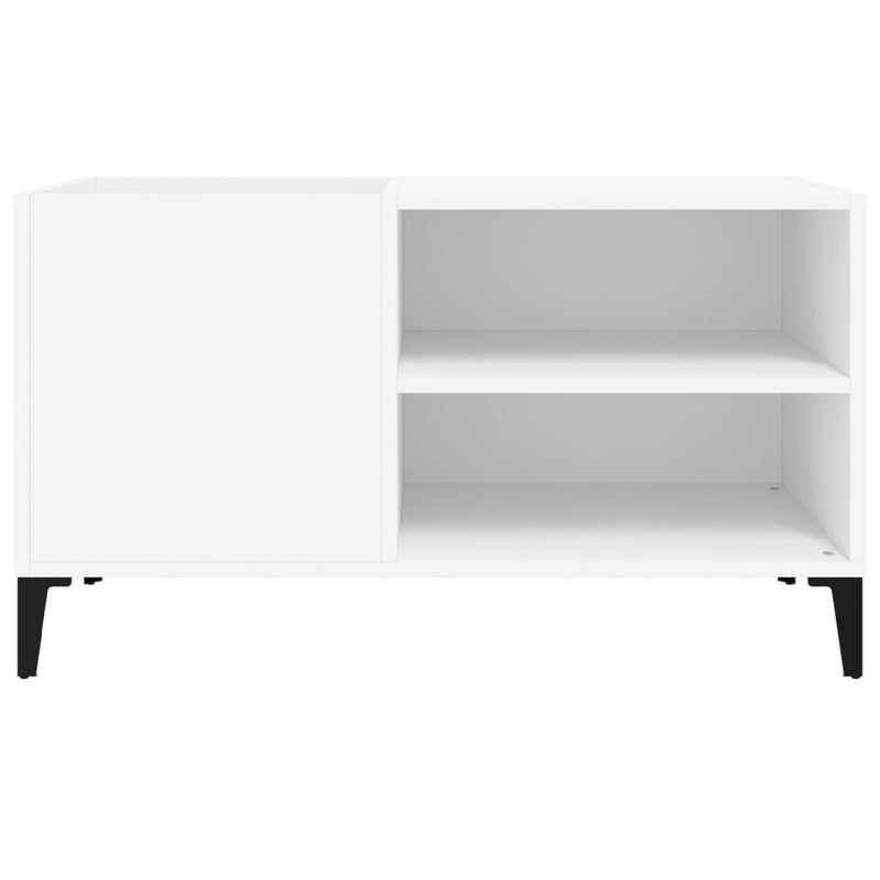 Platenkast 84,5X38X48 Cm Bewerkt Hout Wit