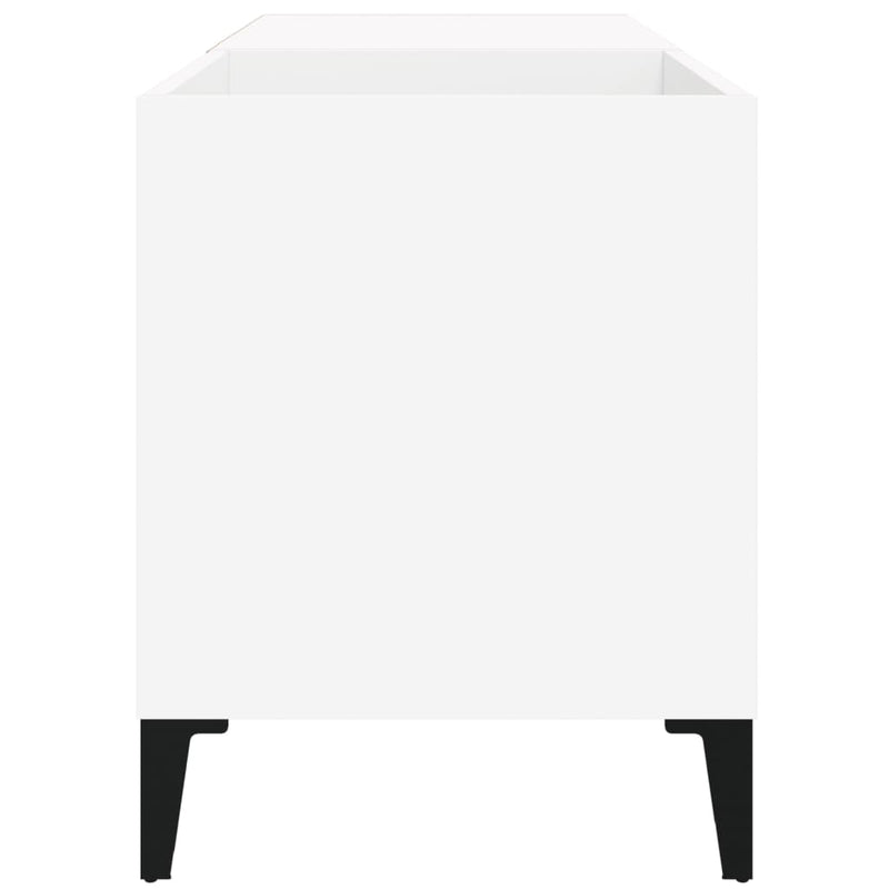 Platenkast 84,5X38X48 Cm Bewerkt Hout Wit