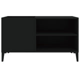 Platenkast 84,5X38X48 Cm Bewerkt Hout Zwart