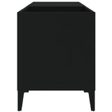 Platenkast 84,5X38X48 Cm Bewerkt Hout Zwart