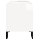 Platenkast 84,5X38X48 Cm Bewerkt Hout Hoogglans Wit