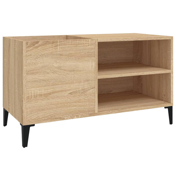 Platenkast 84,5X38X48 Cm Bewerkt Hout Sonoma Eikenkleurig