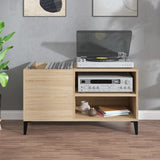 Platenkast 84,5X38X48 Cm Bewerkt Hout Sonoma Eikenkleurig