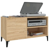Platenkast 84,5X38X48 Cm Bewerkt Hout Sonoma Eikenkleurig