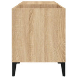 Platenkast 84,5X38X48 Cm Bewerkt Hout Sonoma Eikenkleurig