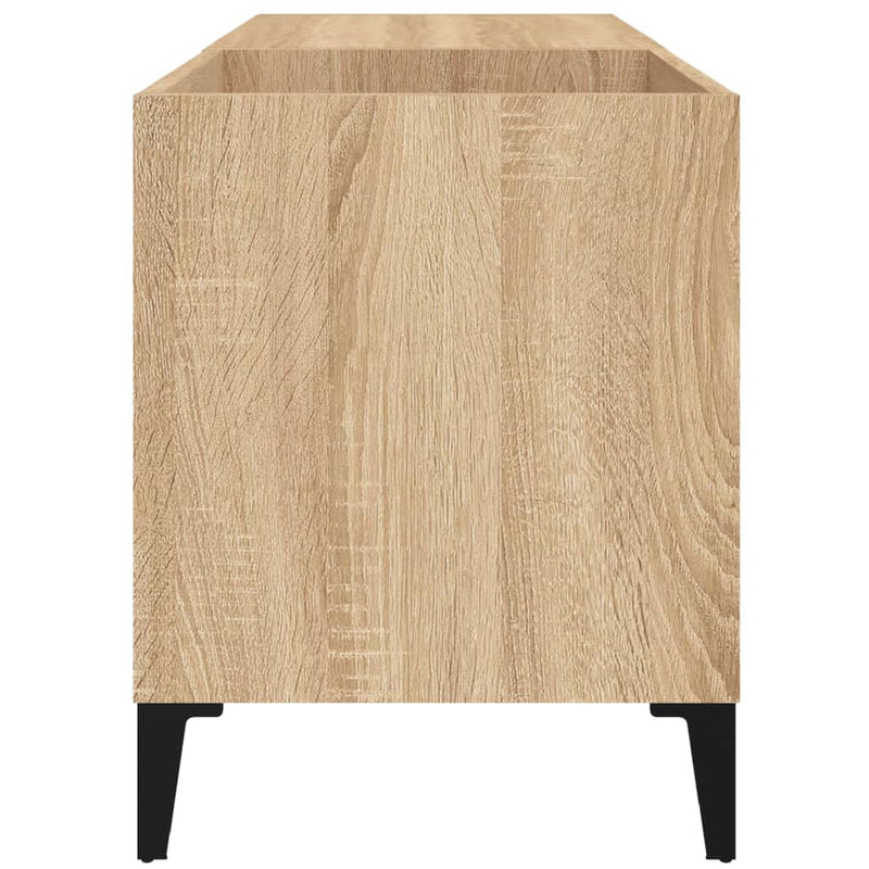 Platenkast 84,5X38X48 Cm Bewerkt Hout Sonoma Eikenkleurig