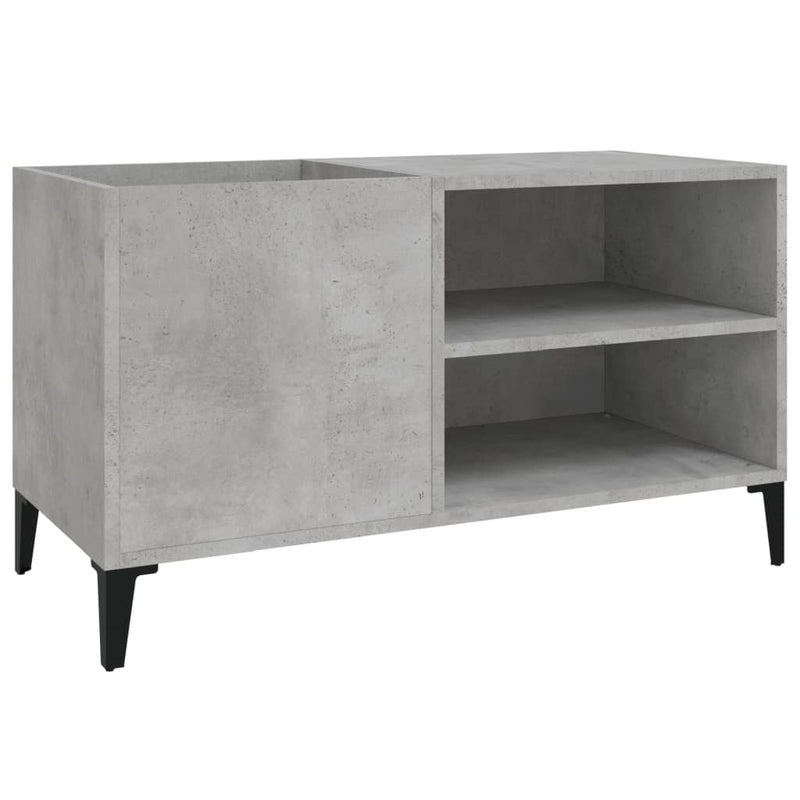 Platenkast 84,5X38X48 Cm Bewerkt Hout Betongrijs