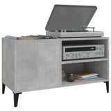 Platenkast 84,5X38X48 Cm Bewerkt Hout Betongrijs