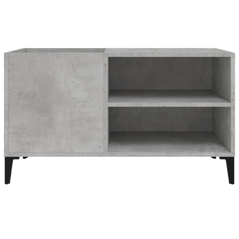Platenkast 84,5X38X48 Cm Bewerkt Hout Betongrijs