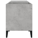 Platenkast 84,5X38X48 Cm Bewerkt Hout Betongrijs