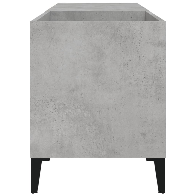 Platenkast 84,5X38X48 Cm Bewerkt Hout Betongrijs
