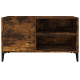 Platenkast 84,5X38X48 Cm Bewerkt Hout Gerookt Eikenkleurig