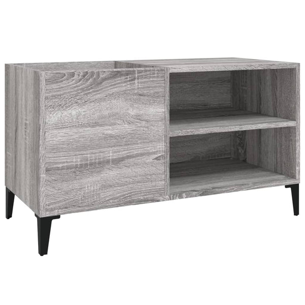 Platenkast 84,5X38X48 Cm Bewerkt Hout Grijs Sonoma Eikenkleurig