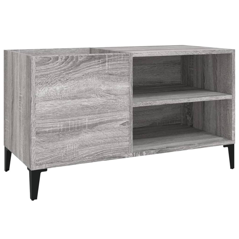 Platenkast 84,5X38X48 Cm Bewerkt Hout Grijs Sonoma Eikenkleurig
