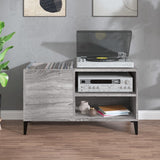 Platenkast 84,5X38X48 Cm Bewerkt Hout Grijs Sonoma Eikenkleurig