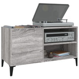 Platenkast 84,5X38X48 Cm Bewerkt Hout Grijs Sonoma Eikenkleurig