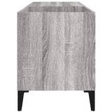 Platenkast 84,5X38X48 Cm Bewerkt Hout Grijs Sonoma Eikenkleurig