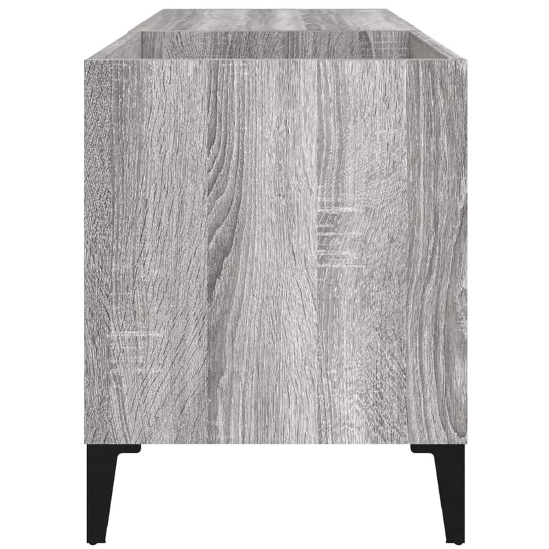 Platenkast 84,5X38X48 Cm Bewerkt Hout Grijs Sonoma Eikenkleurig