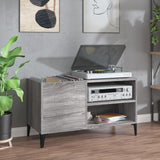 Platenkast 84,5X38X48 Cm Bewerkt Hout Grijs Sonoma Eikenkleurig