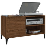 Platenkast 84,5X38X48 Cm Bewerkt Hout Bruin Eikenkleur