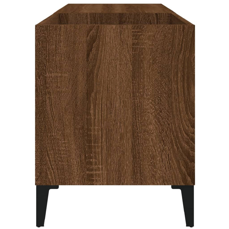 Platenkast 84,5X38X48 Cm Bewerkt Hout Bruin Eikenkleur