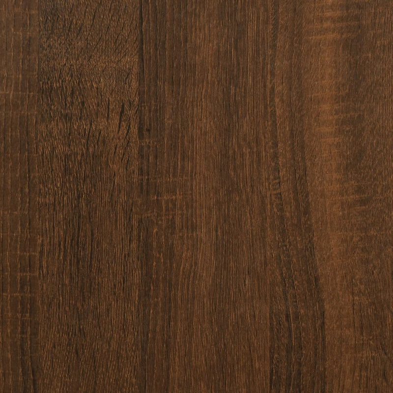 Platenkast 84,5X38X48 Cm Bewerkt Hout Bruin Eikenkleur