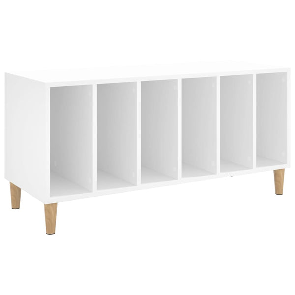 Platenkast 100X38X48 Cm Bewerkt Hout Wit